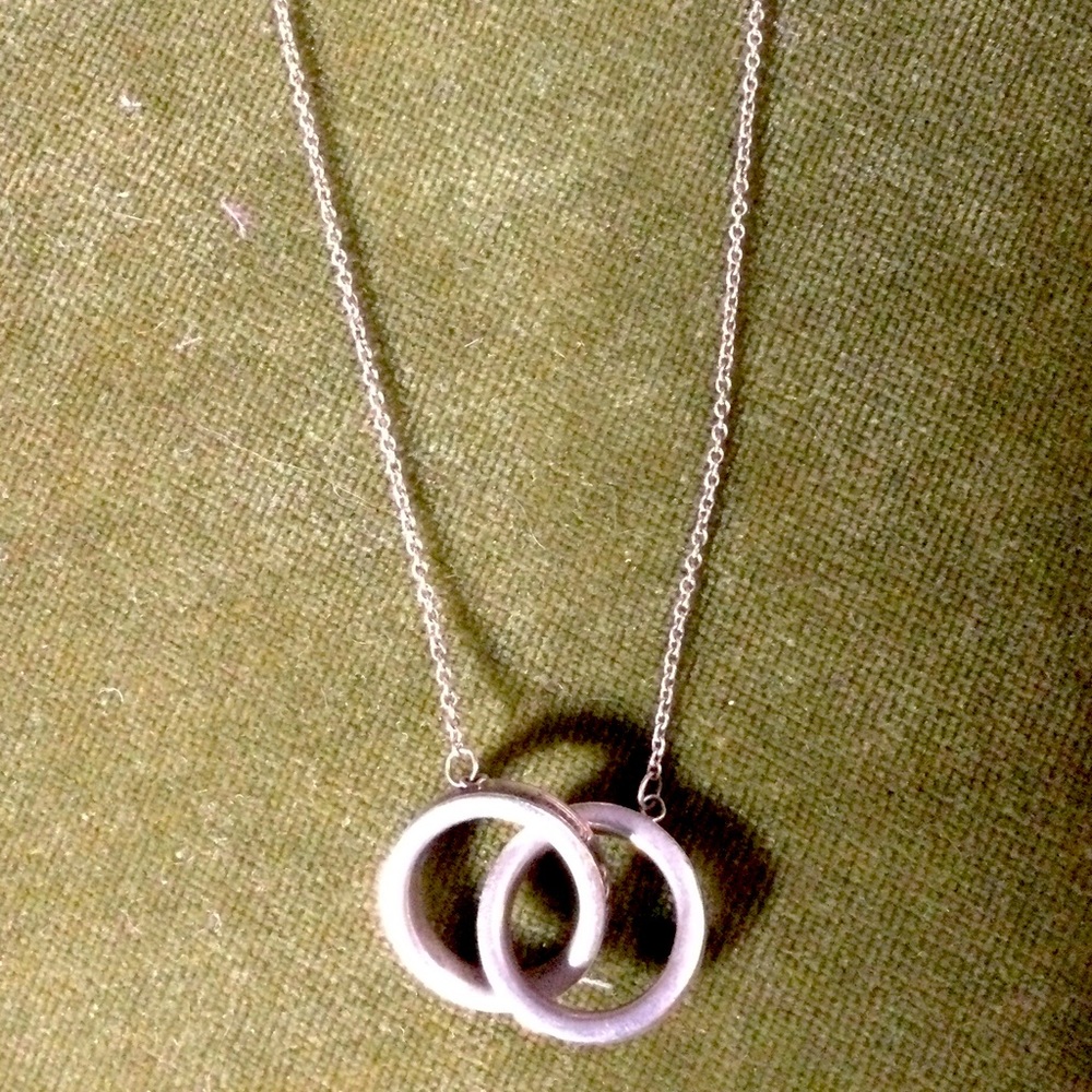 Tiffany & Co. Sterling Silver Interlocking Rings Necklace